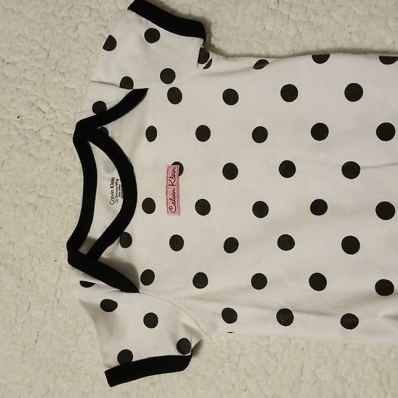Calvin Klein Baby Girl's Polkadot Onesie - Picture 3 of 8